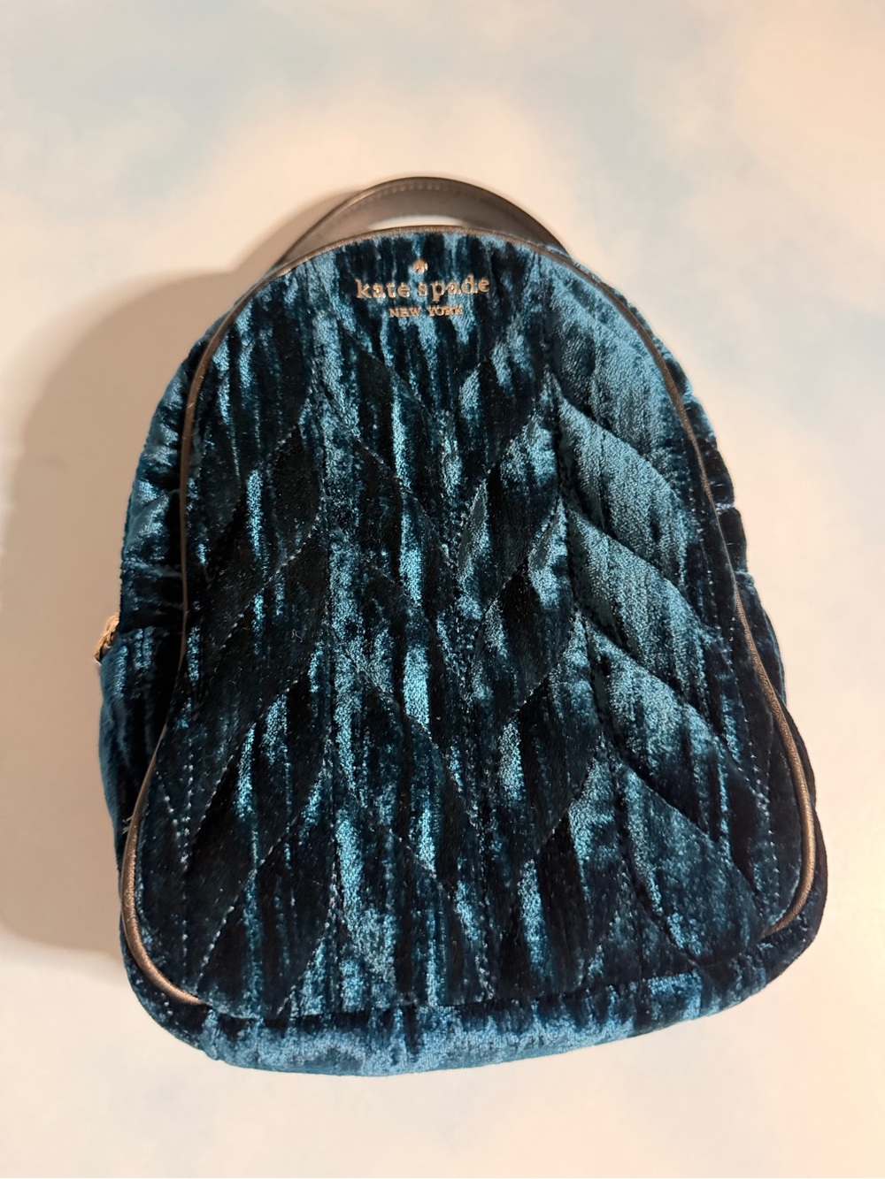 Kate Spade New York Briar Lane Quilted Crushed Velvet Mini Convertible Backpack